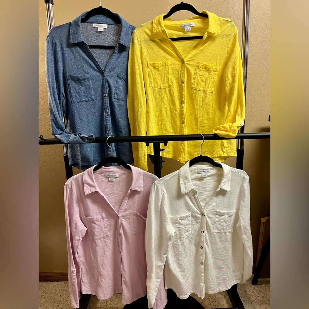 Liz Claiborne Bundle of Knit Button Up Shirts